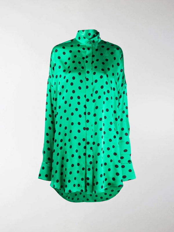 Balmain polka-dot silk blouse - Green