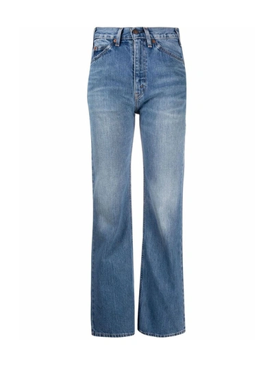 Shop Valentino X Levi's Bootcut High-rise Jeans In Blue