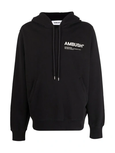 Shop Ambush Logo Print Hoodie In 黑色