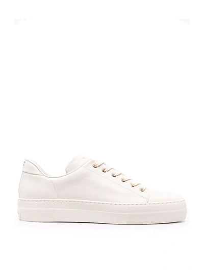 Shop Tom Ford Low-top Leather Trainers In U1003 Chalk