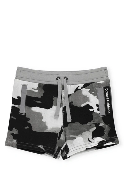 Shop Dolce & Gabbana Kids Camouflage Print Jogging Shorts In Multi