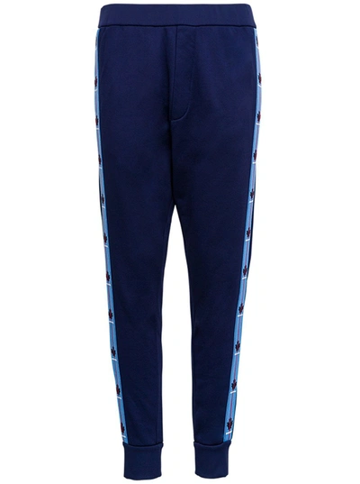 Shop Dsquared2 Logo Tape Track Pants In Blue