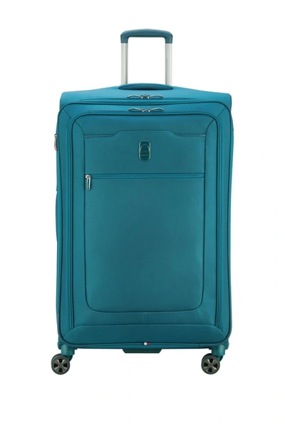 Shop Delsey Hyperglide 29" Expansion Spinner Suitcase In Teal/peacock