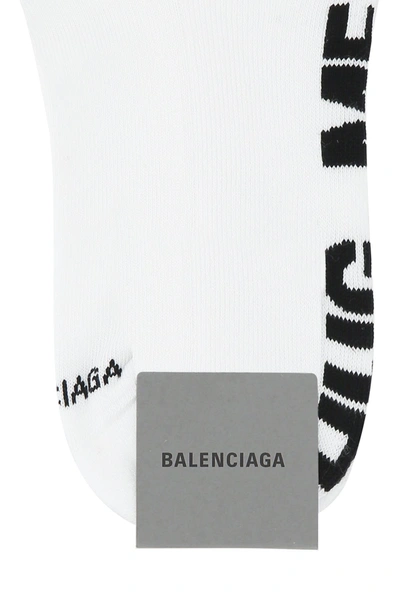 Shop Balenciaga White Stretch Cotton Blend Socks  White  Donna S