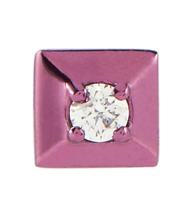 Shop Eéra Eéra Mini Eéra Large 18kt Gold Single Earring With Diamonds In Pink