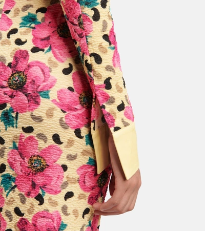 Shop Rotate Birger Christensen Simone Floral Printed Dress In Multicoloured