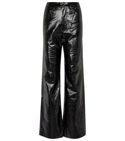 Shop Rotate Birger Christensen Rotie Faux-leather Pants In Black