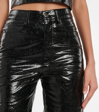 Shop Rotate Birger Christensen Rotie Faux-leather Pants In Black
