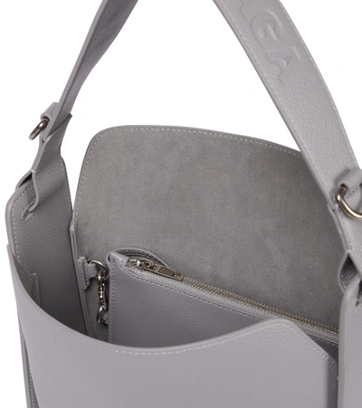 Shop Balenciaga Tool 2.0 Small Leather Tote In Grey