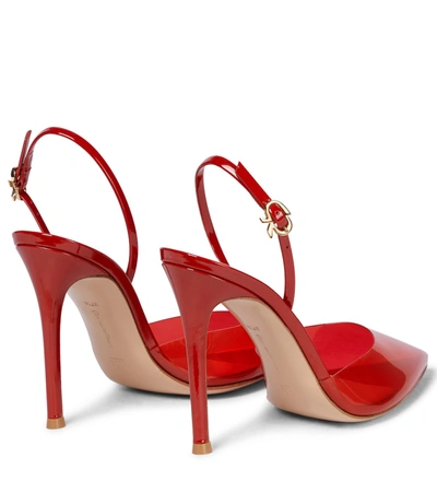 Shop Gianvito Rossi Pvc And Leather Pumps In Red