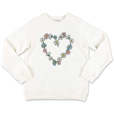 Shop Stella Mccartney Kids Daisy Heart Sweatshirt In White