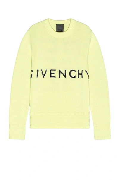 Shop Givenchy Jersey Stitch Sweater In Yellow