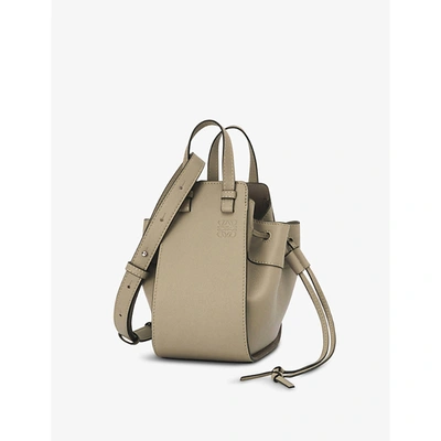 Shop Loewe Hammock Mini Leather Shoulder Bag In Sand