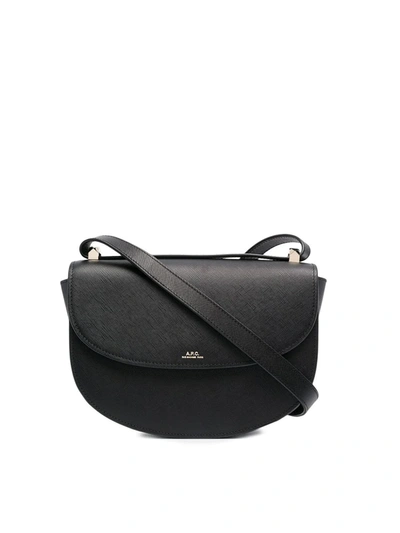Shop Apc Genève Shoulder Bag In Black