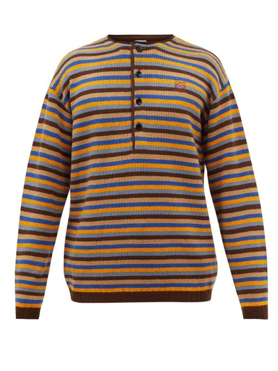 Loewe Stripe Anagram Wool Sweater In Multi | ModeSens