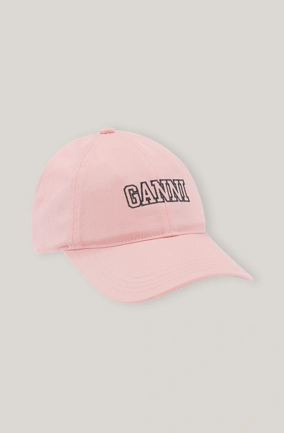 Shop Ganni Software Heavy Cotton Cap In Sweet Lilac