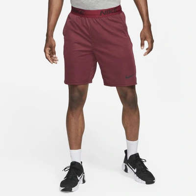 Shop Nike Dri-fit Veneer Men's Training Shorts In Brown Basalt,pomegranate,heather,black