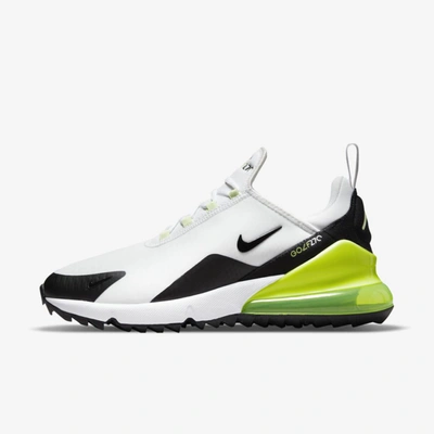 Shop Nike Air Max 270 G Golf Shoe In White,volt,barely Volt,black
