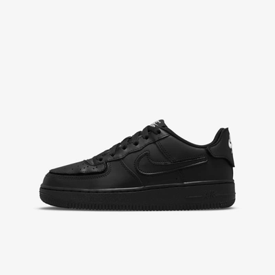 Shop Nike Air Force 1/1 Big Kids' Shoes In Black,metallic Silver,white,bright Crimson