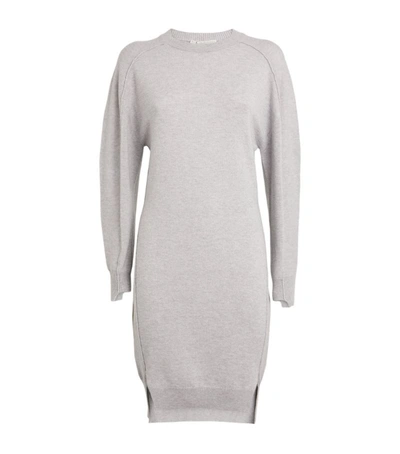 Shop Stella Mccartney Forever Stella Knitted Dress In Grey