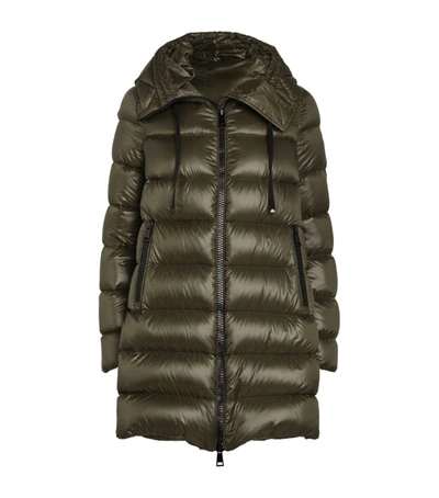Shop Moncler Suyen Quilted Parka In Green