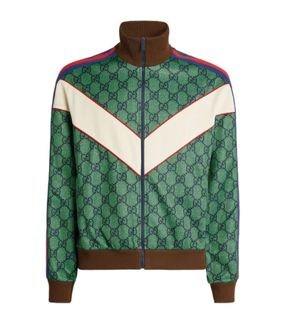 Shop Gucci Gg Supreme Track Jacket In Green
