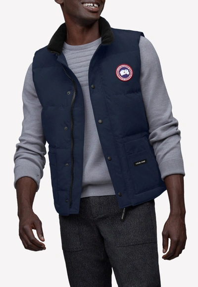 Shop Canada Goose Freestyle Slim-fit Vest In Blue