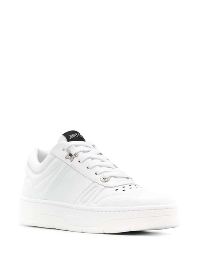 Shop Jimmy Choo Hawaii Sneakers In White Leather