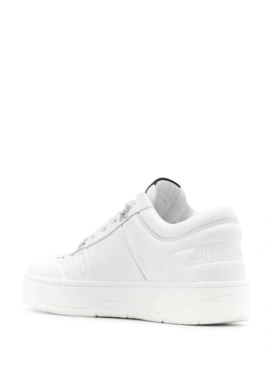 Shop Jimmy Choo Hawaii Sneakers In White Leather