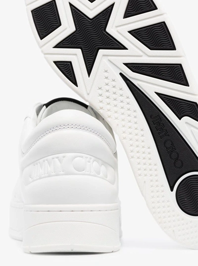 Shop Jimmy Choo Hawaii Sneakers In White Leather