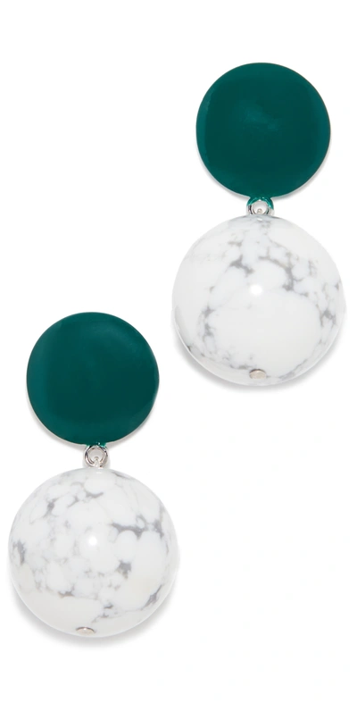 Shop Isabel Marant Color Globe Earrings In White