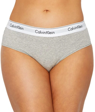 Shop Calvin Klein Plus Size Modern Cotton Hipster In Grey Heather