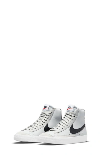 Shop Nike Kids' Blazer Mid '77 Vintage Sneaker In Grey Fog/ Volt/ White/ Black