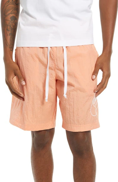 Shop Nike Sportswear Alumni Nylon Shorts In Apricot Agate