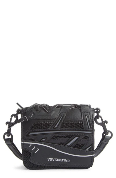 Shop Balenciaga Sneak Crossbody Bag In Black