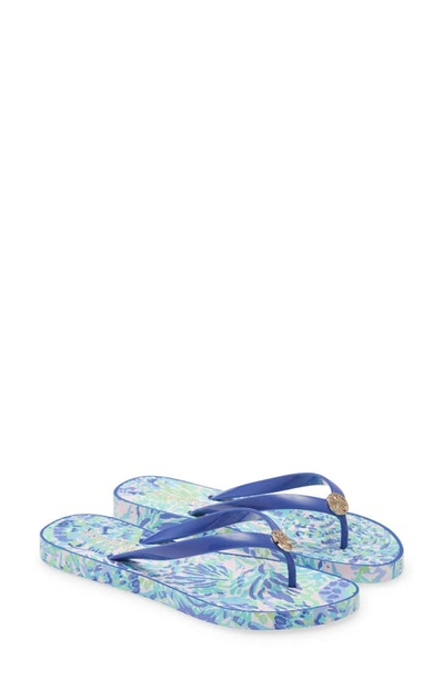 Shop Lilly Pulitzerr Pool Flip Flop In Multi Rubber