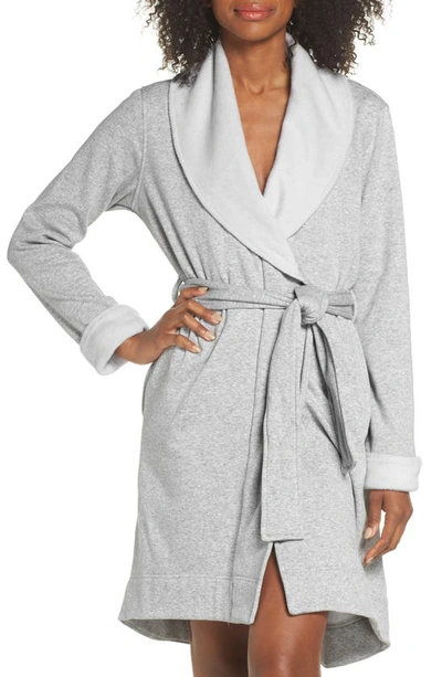 Shop Ugg Blanche Ii Short Robe In Seal Heather