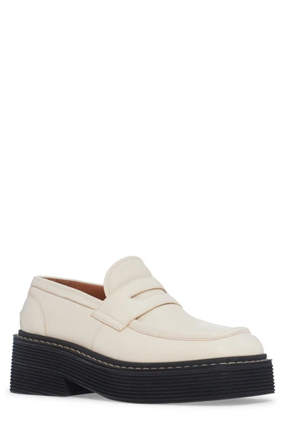 Shop Marni Platform Loafer In Natural White