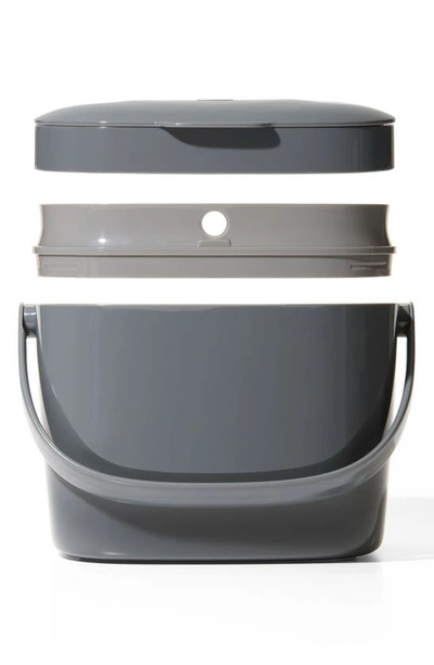 Shop Oxo Easy Clean 1.75 Gallon Compost Bin In Charcoal