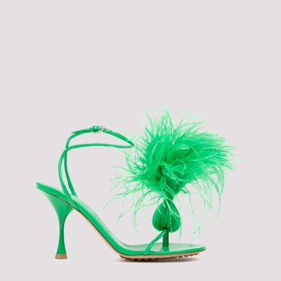 Shop Bottega Veneta Feather Dot Sandals In Color:  Grass