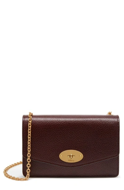 Shop Mulberry Small Darley Leather Clutch In Oxblood