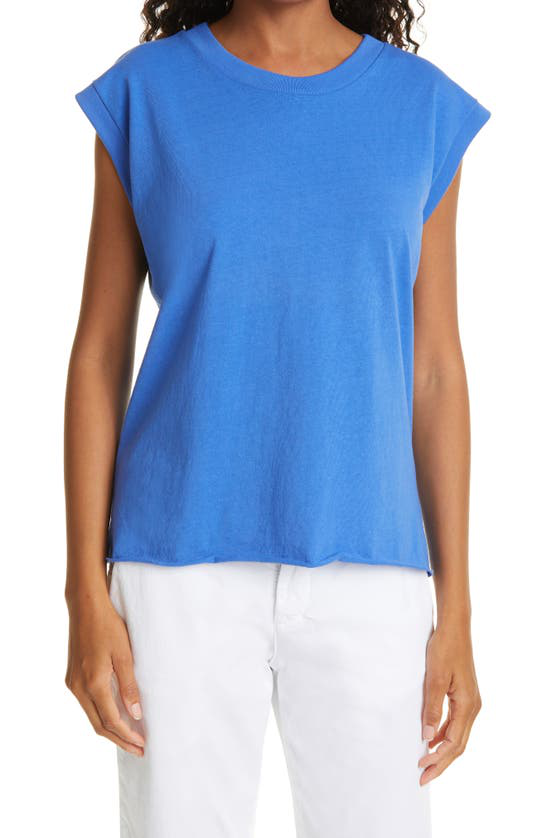 Frank Eileen Heritage Jersey Vintage Muscle Tee In Periwinkle Modesens