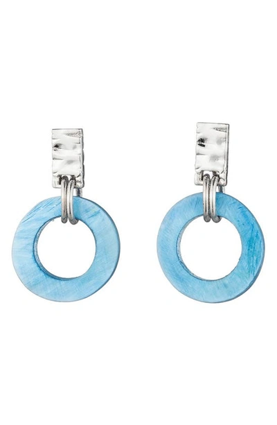 Shop Akola Fern Drop Earrings In Turquoise