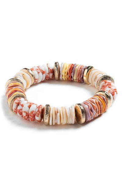 Shop Akola Elora Beaded Stretch Bracelet In Red Multi