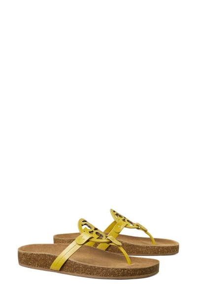 Shop Tory Burch Miller Cloud Sandal In Lemon Lime / Natural