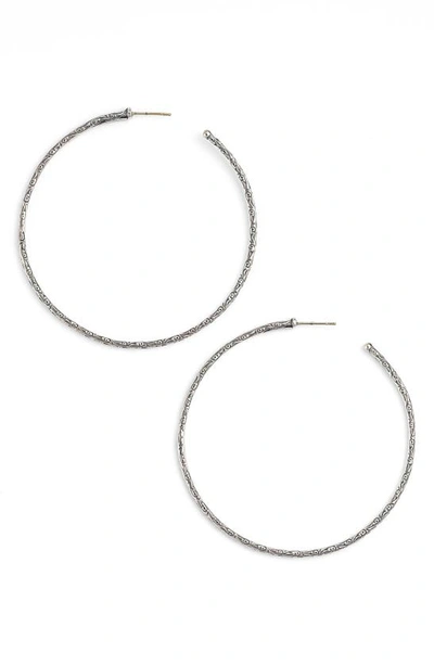 Shop Konstantino 'silver Classics' Large Etched Hoop Earrings