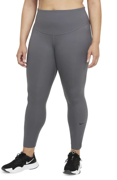 Shop Nike One Lux 7/8 Tights In Iron Grey/clear