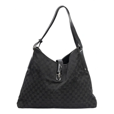 Pre-owned Gucci Jackie Vintage Cloth Handbag In Black