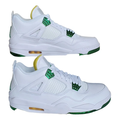 Pre-owned Jordan 4 Leather High Trainers In White