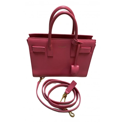 Pre-owned Saint Laurent Pink Leather Handbags